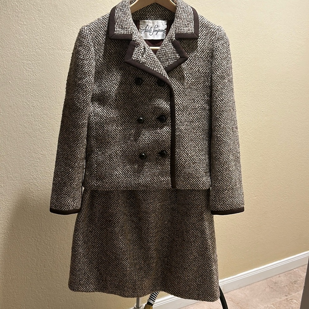 Vintage Adele Simpson Two Piece Wool Set
